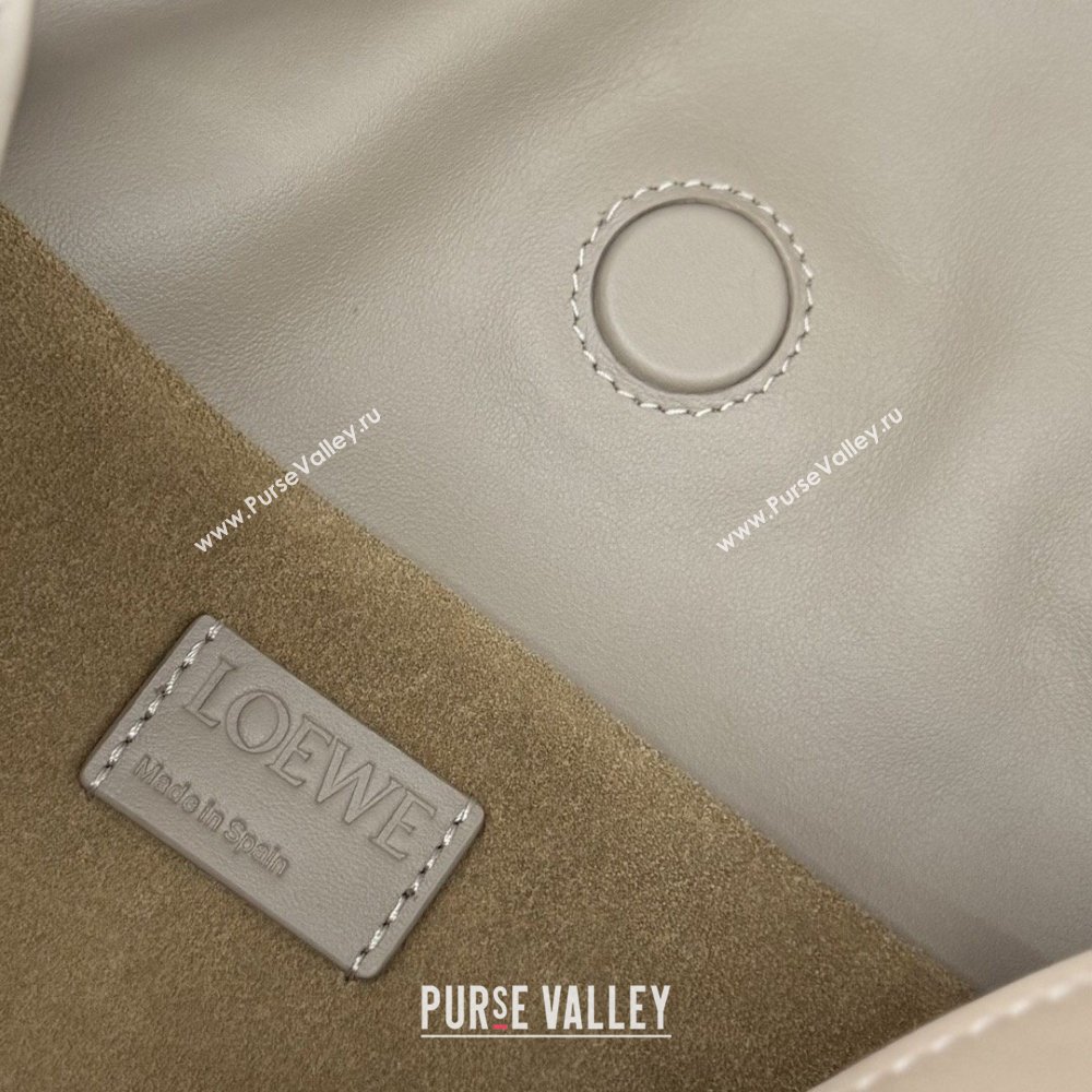 Loewe Flamenco Medium Clutch in Nappa Calfskin Leather Sand Beige 2026 262386 (Ys-260121089)