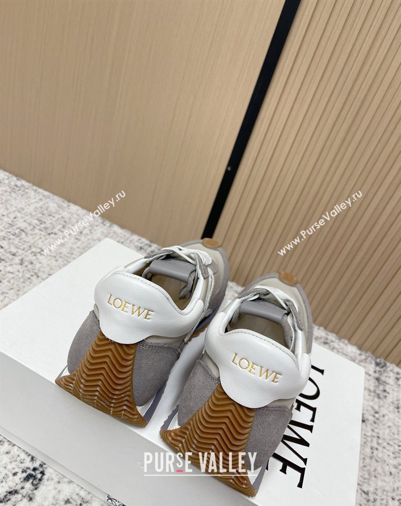 Loewe Flow Runner Sneakers in Nylon and Suede Grey 14 2026 0226 (MD-260226024)