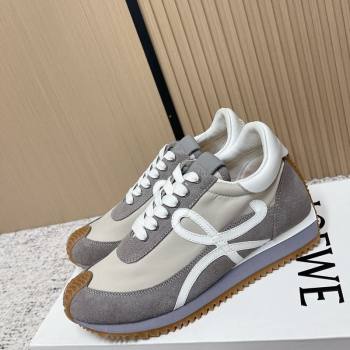 Loewe Flow Runner Sneakers in Nylon and Suede Grey 14 2026 0226 (MD-260226024)