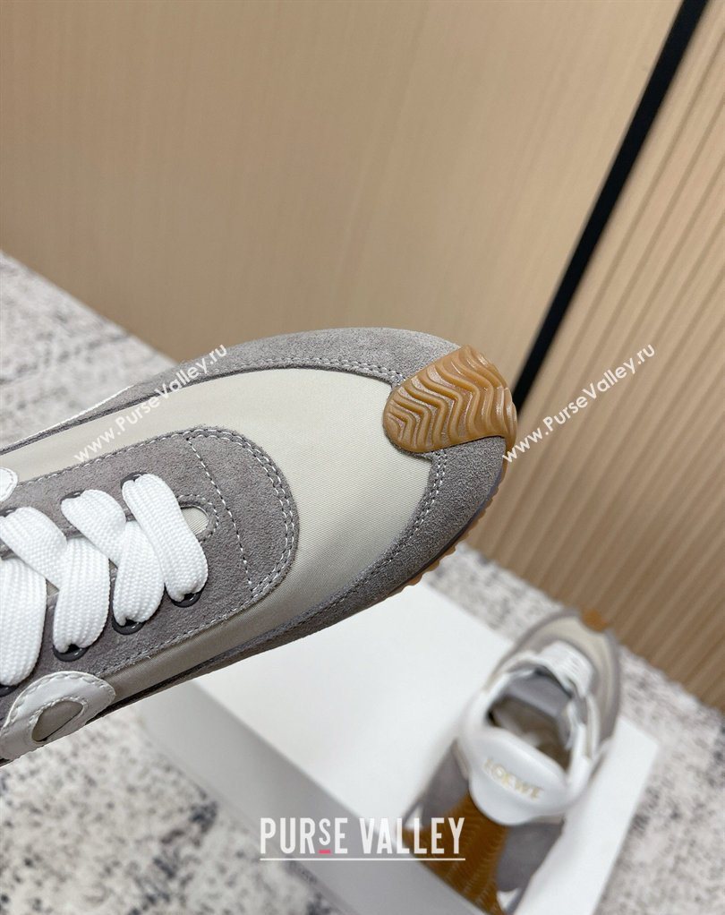 Loewe Flow Runner Sneakers in Nylon and Suede Grey 14 2026 0226 (MD-260226024)