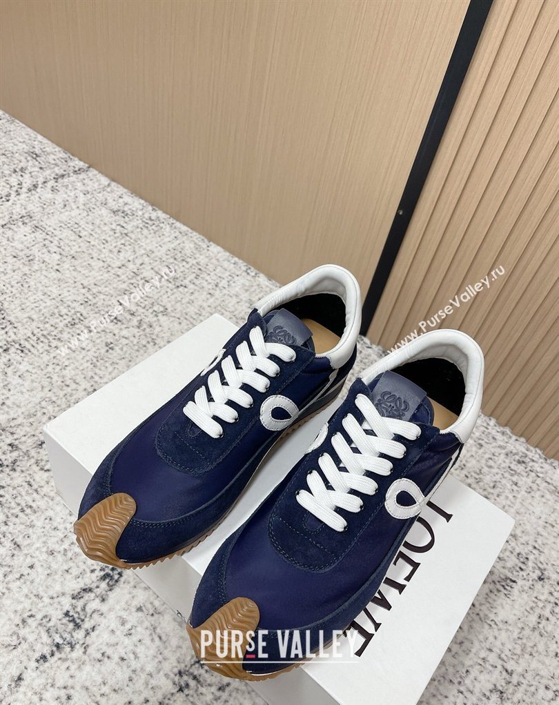 Loewe Flow Runner Sneakers in Nylon and Suede Blue 15 2026 0226 (MD-260226025)