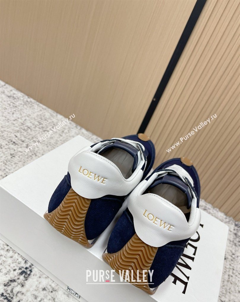 Loewe Flow Runner Sneakers in Nylon and Suede Blue 15 2026 0226 (MD-260226025)