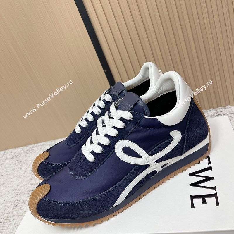 Loewe Flow Runner Sneakers in Nylon and Suede Blue 15 2026 0226 (MD-260226025)