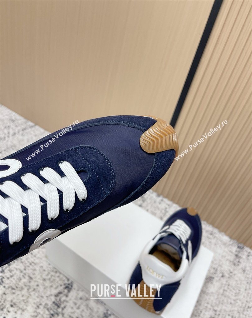 Loewe Flow Runner Sneakers in Nylon and Suede Blue 15 2026 0226 (MD-260226025)