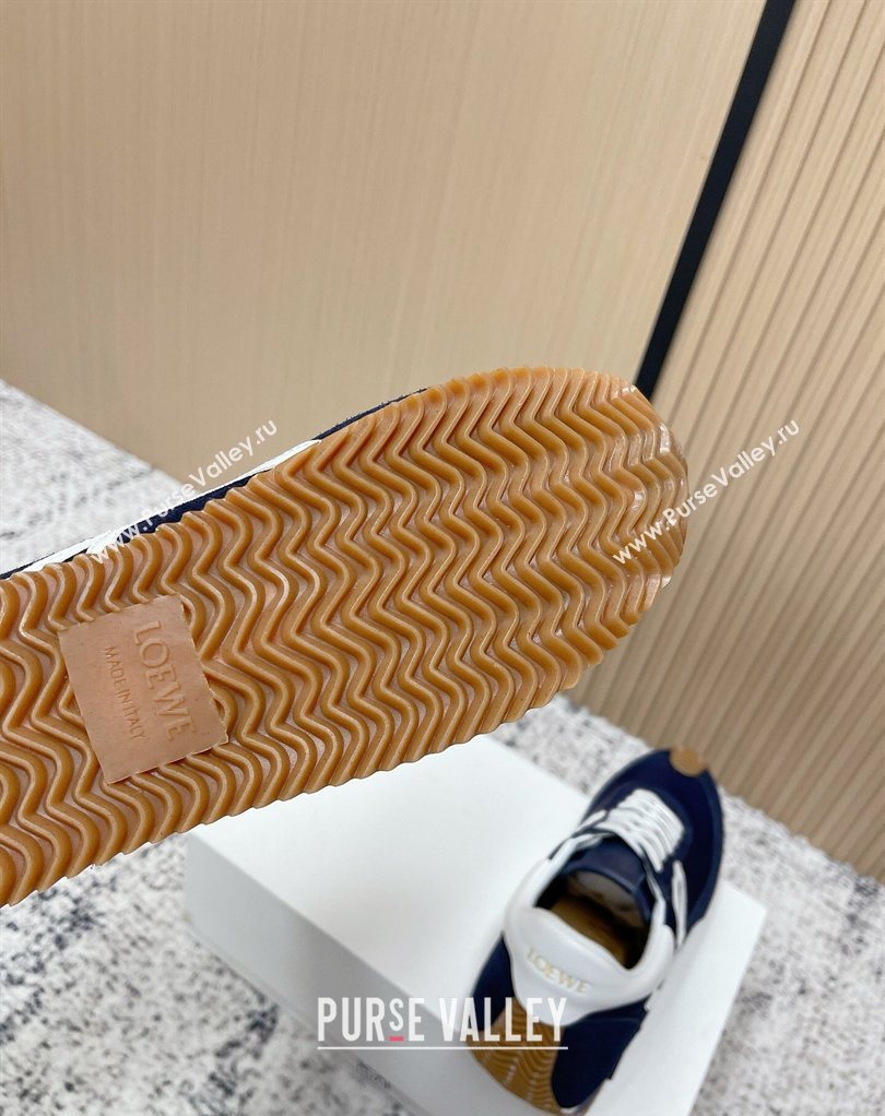 Loewe Flow Runner Sneakers in Nylon and Suede Blue 15 2026 0226 (MD-260226025)