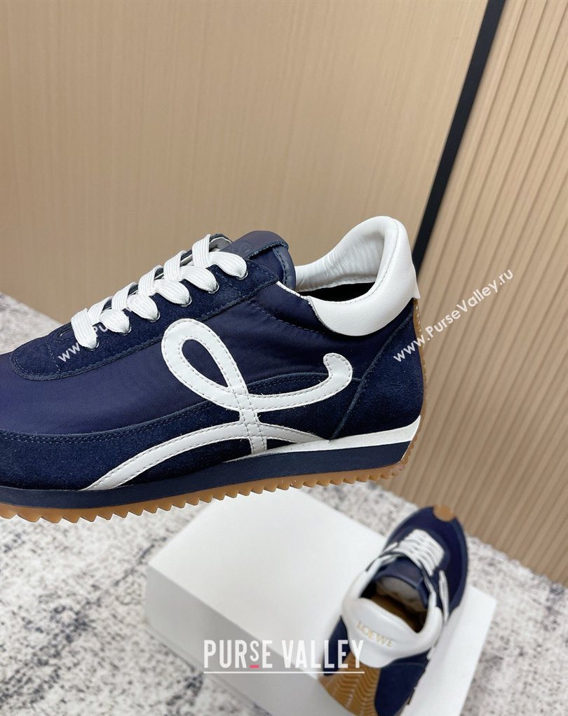 Loewe Flow Runner Sneakers in Nylon and Suede Blue 15 2026 0226 (MD-260226025)