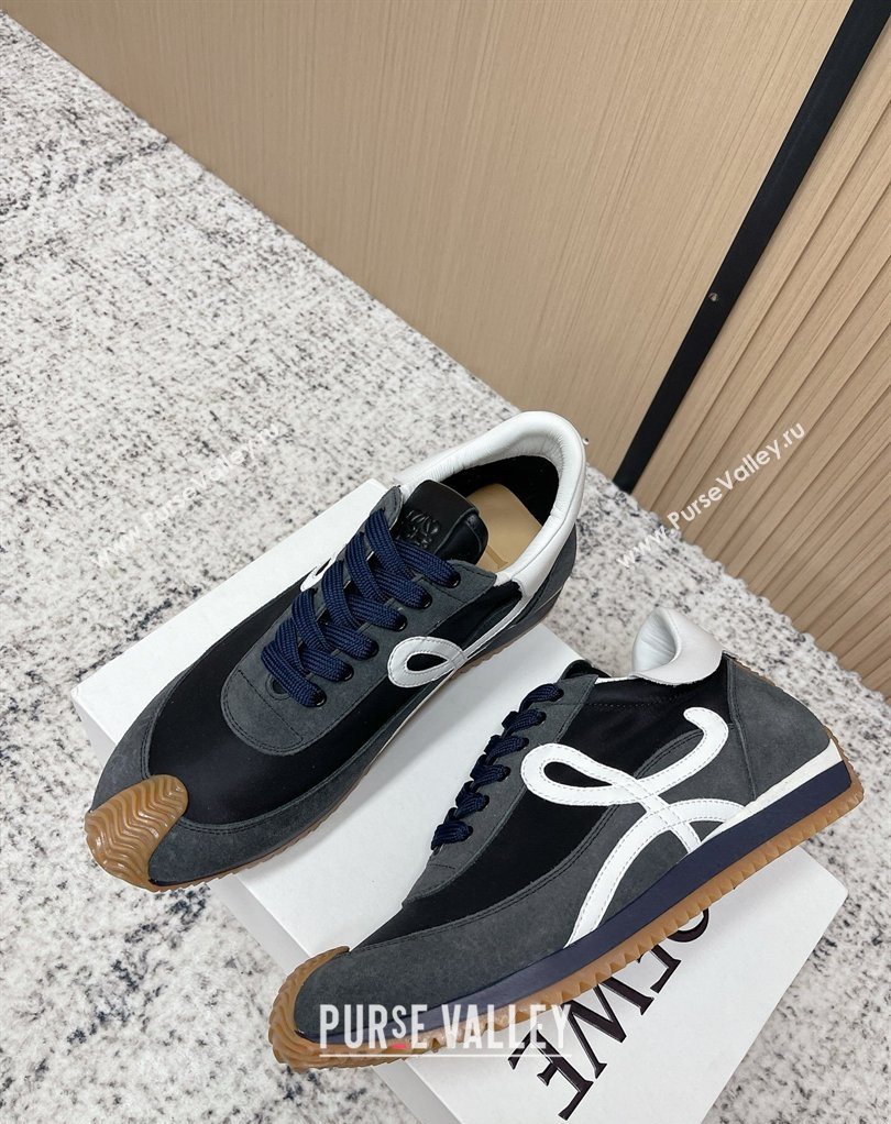 Loewe Flow Runner Sneakers in Nylon and Suede Grey 16 2026 0226 (MD-260226026)