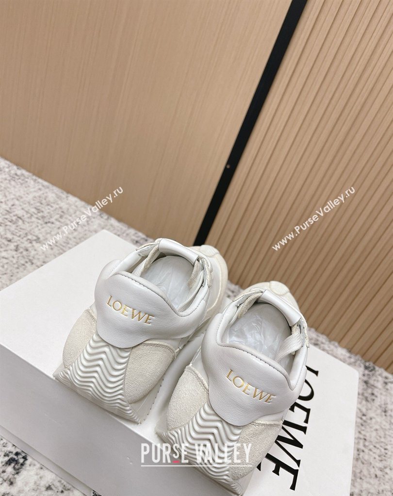Loewe Flow Runner Sneakers in Nylon and Suede White 2 2026 0226 (MD-260226013)