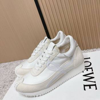 Loewe Flow Runner Sneakers in Nylon and Suede White 2 2026 0226 (MD-260226013)