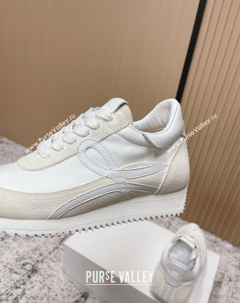 Loewe Flow Runner Sneakers in Nylon and Suede White 2 2026 0226 (MD-260226013)