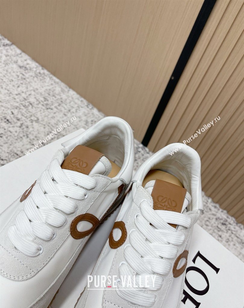 Loewe Flow Runner Sneakers in Nylon and Suede White 24 2026 0226 (MD-260226034)