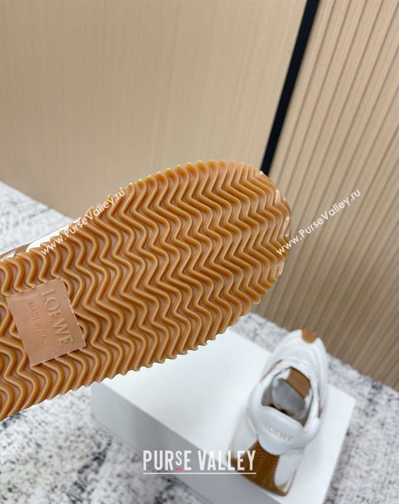 Loewe Flow Runner Sneakers in Nylon and Suede White 24 2026 0226 (MD-260226034)