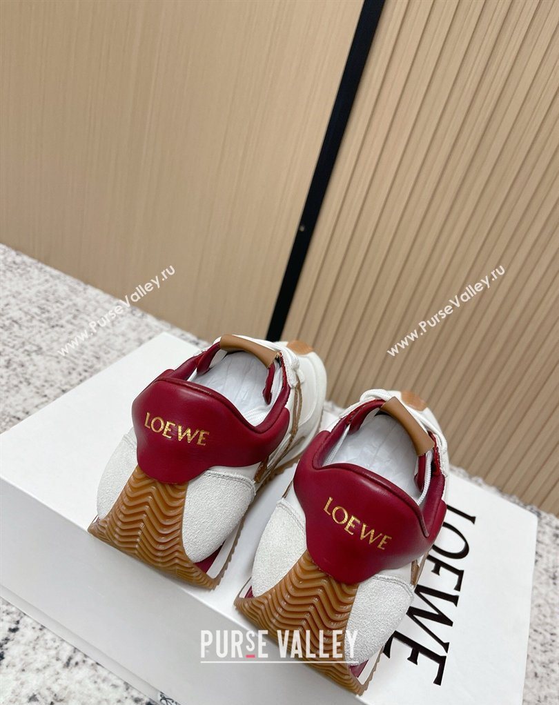 Loewe Flow Runner Sneakers in Nylon and Suede White 25 2026 0226 (MD-260226035)