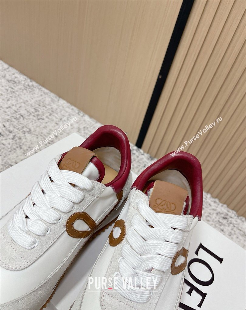 Loewe Flow Runner Sneakers in Nylon and Suede White 25 2026 0226 (MD-260226035)