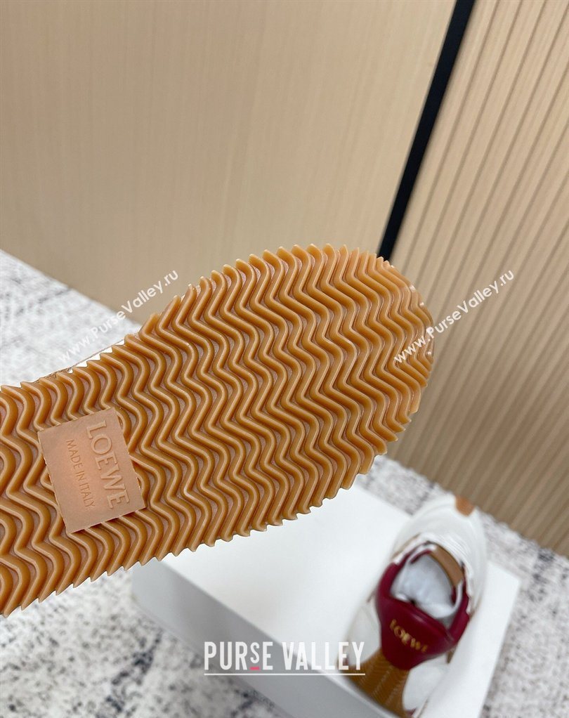 Loewe Flow Runner Sneakers in Nylon and Suede White 25 2026 0226 (MD-260226035)