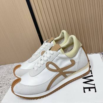 Loewe Flow Runner Sneakers in Nylon and Suede White 27 2026 0226 (MD-260226037)