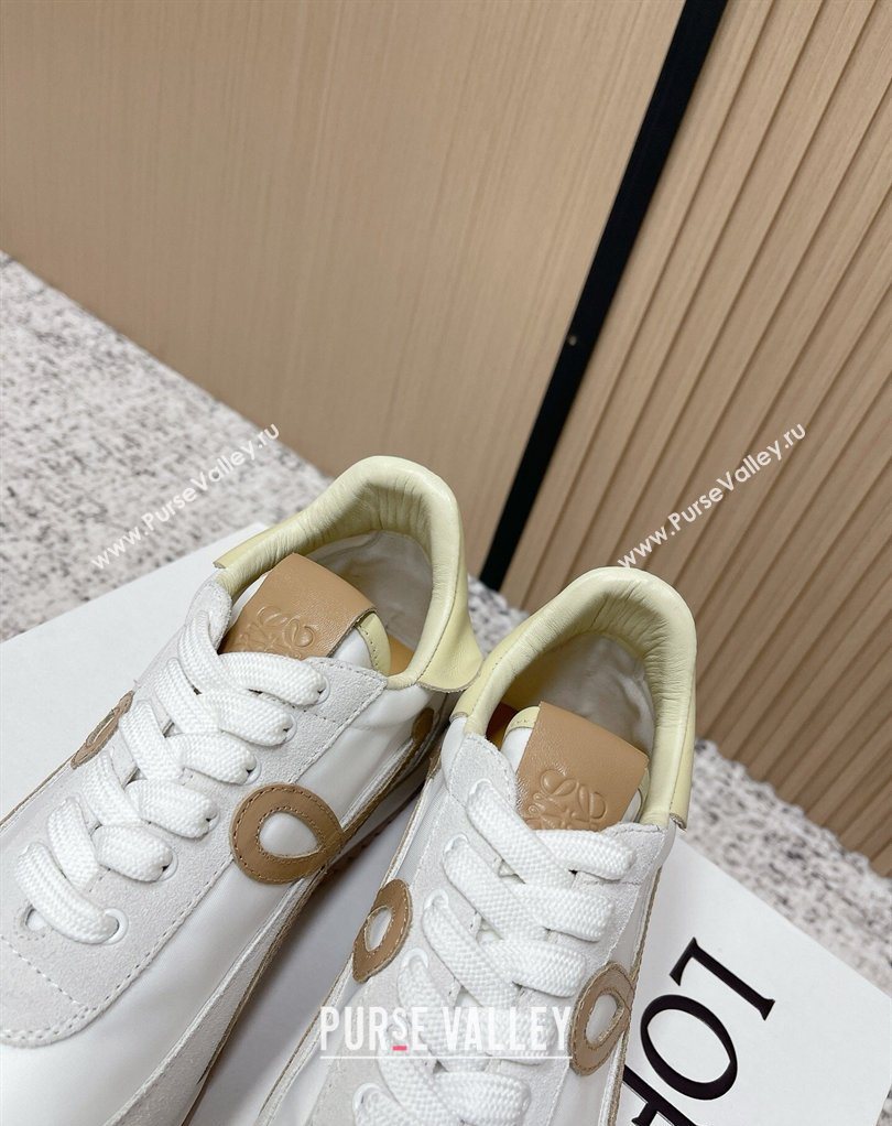Loewe Flow Runner Sneakers in Nylon and Suede White 27 2026 0226 (MD-260226037)