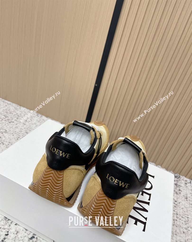 Loewe Flow Runner Sneakers in Nylon and Suede Apricot 2026 0226 (MD-260226038)