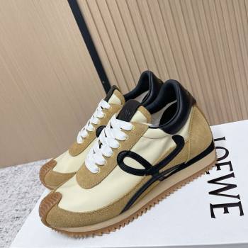 Loewe Flow Runner Sneakers in Nylon and Suede Apricot 2026 0226 (MD-260226038)