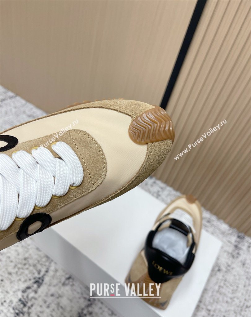 Loewe Flow Runner Sneakers in Nylon and Suede Beige 29 2026 0226 (MD-260226039)