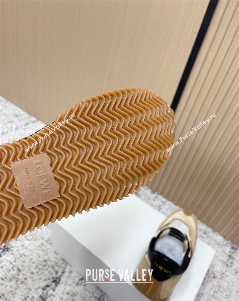 Loewe Flow Runner Sneakers in Nylon and Suede Beige 29 2026 0226 (MD-260226039)