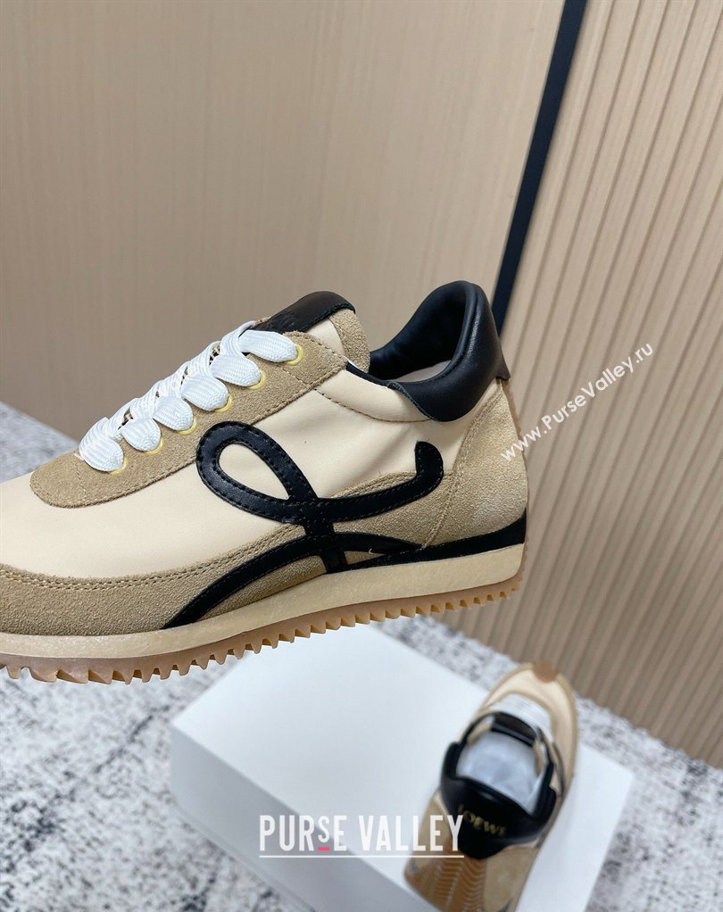 Loewe Flow Runner Sneakers in Nylon and Suede Beige 29 2026 0226 (MD-260226039)