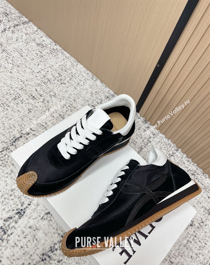 Loewe Flow Runner Sneakers in Nylon and Suede Black 31 2026 0226 (MD-260226041)