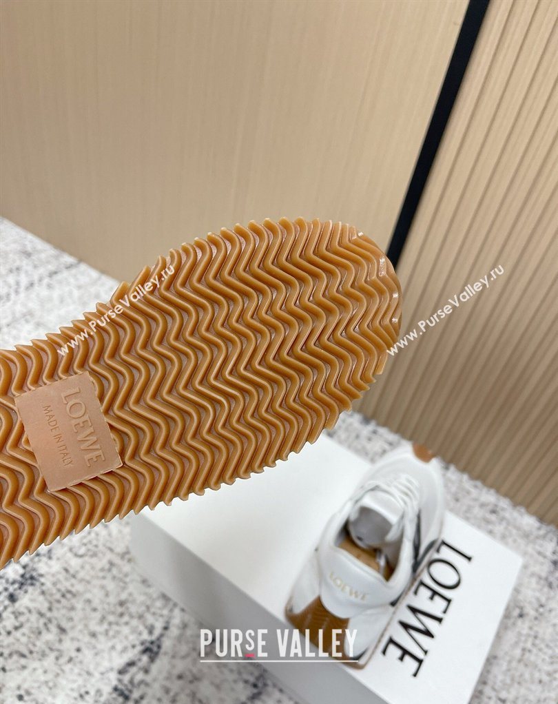 Loewe Flow Runner Sneakers in Nylon and Suede White 32 2026 0226 (MD-260226042)