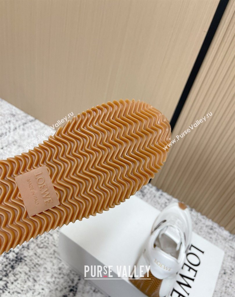 Loewe Flow Runner Sneakers in Nylon and Suede White/Multicolor 2026 0226 (MD-260226046)