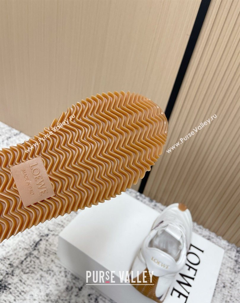 Loewe Flow Runner Sneakers in Nylon and Suede White/Purple 2026 0226 (MD-260226052)