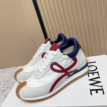 Loewe Flow Runner Sneakers in Nylon and Suede White/Blue 44 2026 0226 (MD-260226054)