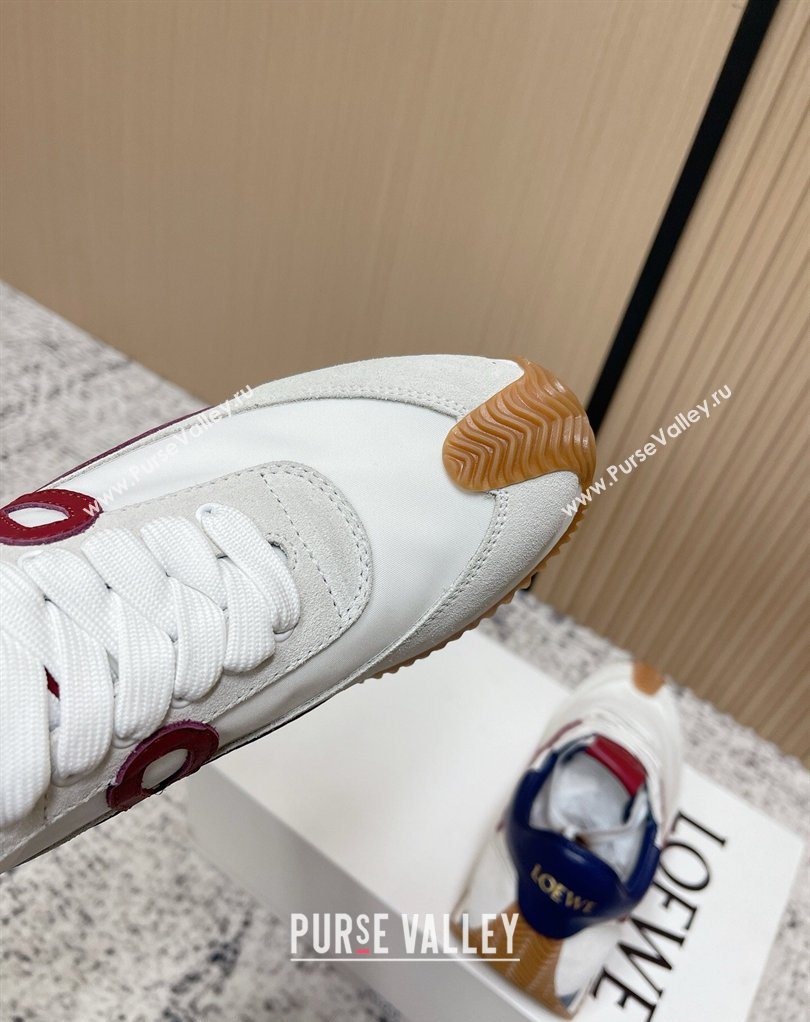 Loewe Flow Runner Sneakers in Nylon and Suede White/Blue 44 2026 0226 (MD-260226054)