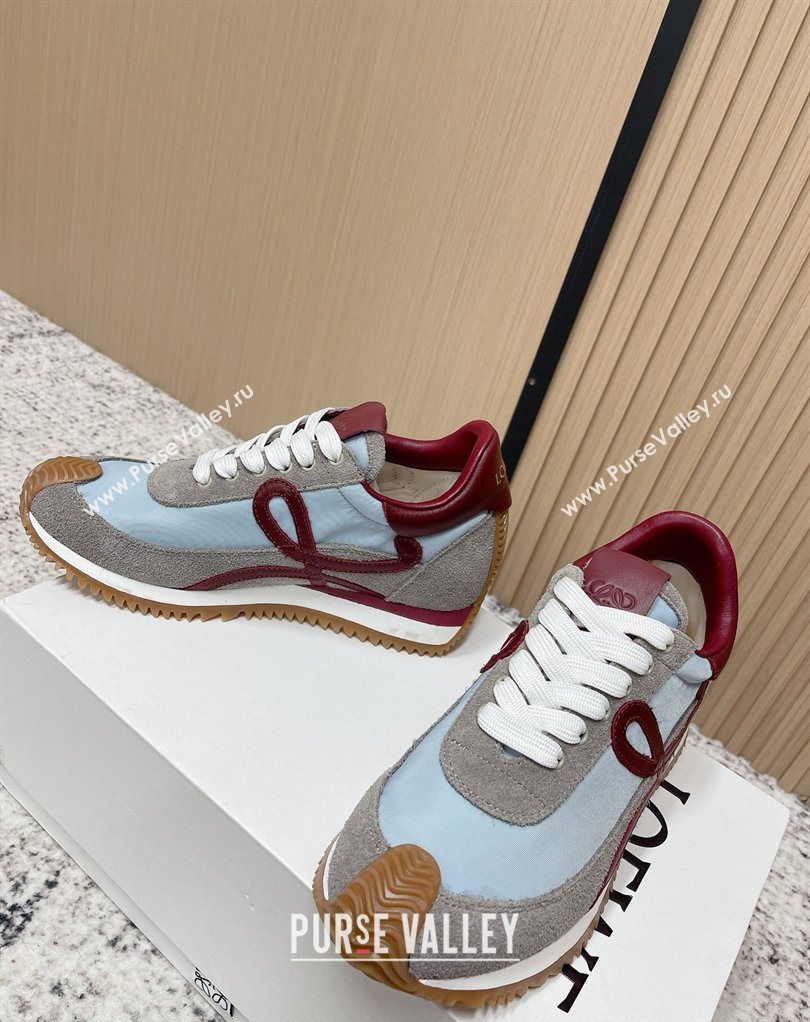 Loewe Flow Runner Sneakers in Nylon and Suede Blue/Grey 45 2026 0226 (MD-260226055)