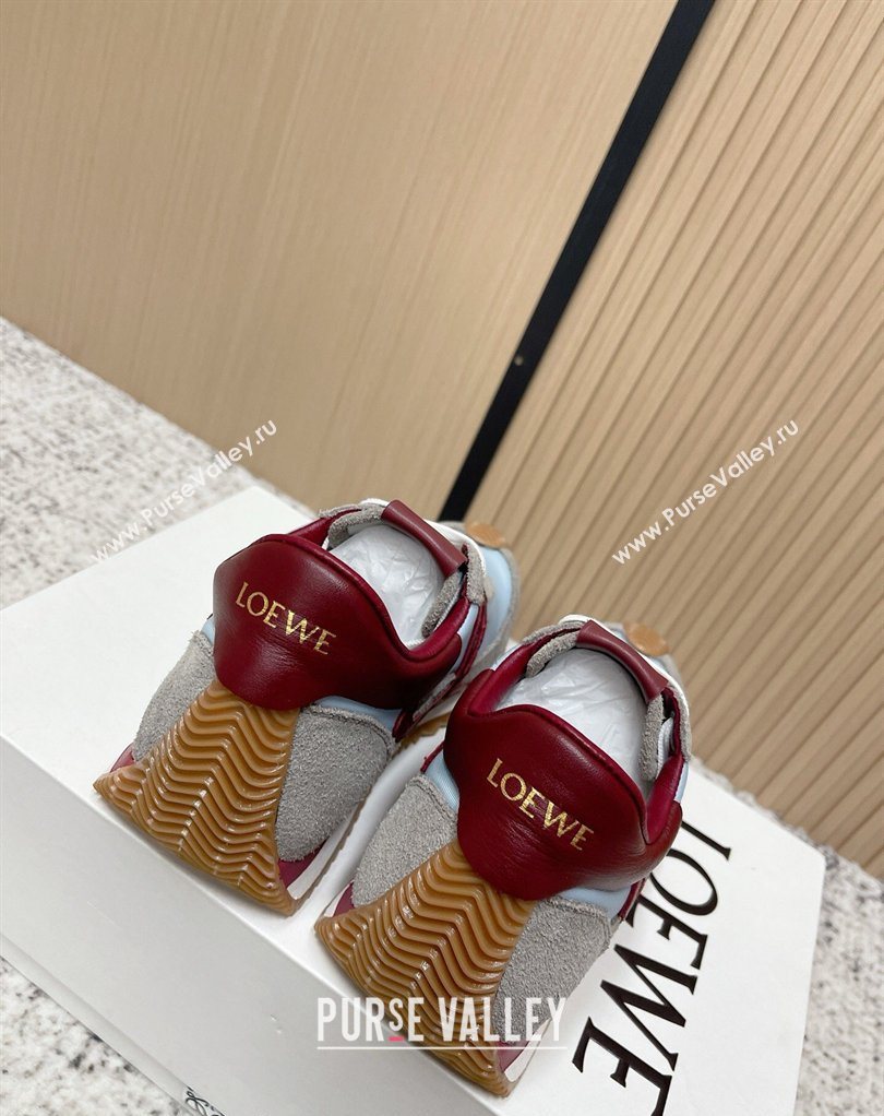 Loewe Flow Runner Sneakers in Nylon and Suede Blue/Grey 45 2026 0226 (MD-260226055)