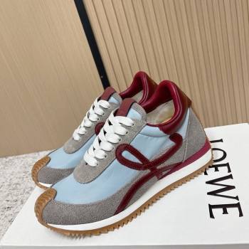 Loewe Flow Runner Sneakers in Nylon and Suede Blue/Grey 45 2026 0226 (MD-260226055)