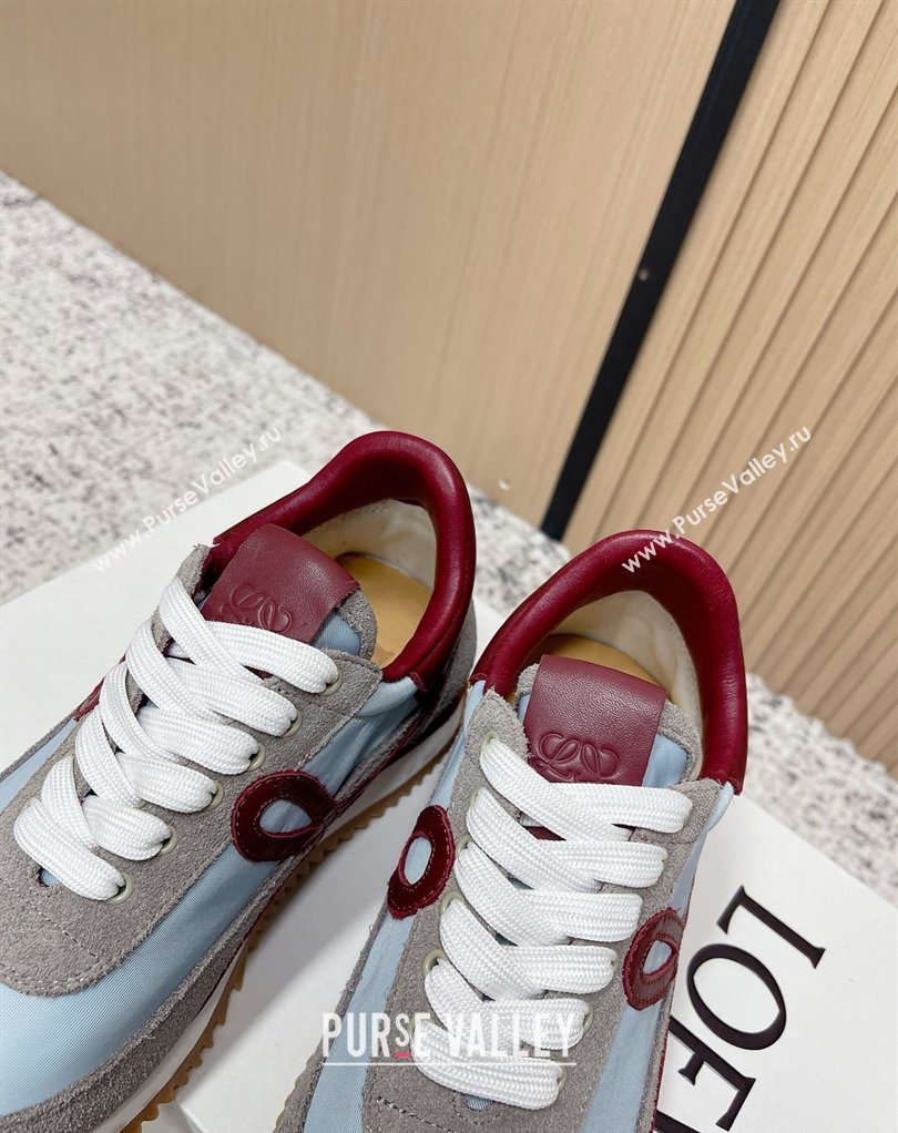 Loewe Flow Runner Sneakers in Nylon and Suede Blue/Grey 45 2026 0226 (MD-260226055)