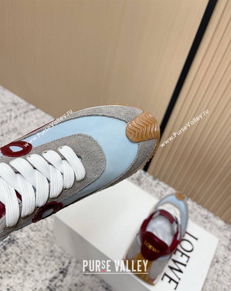 Loewe Flow Runner Sneakers in Nylon and Suede Blue/Grey 45 2026 0226 (MD-260226055)