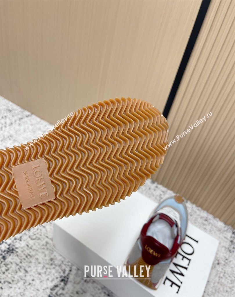 Loewe Flow Runner Sneakers in Nylon and Suede Blue/Grey 45 2026 0226 (MD-260226055)