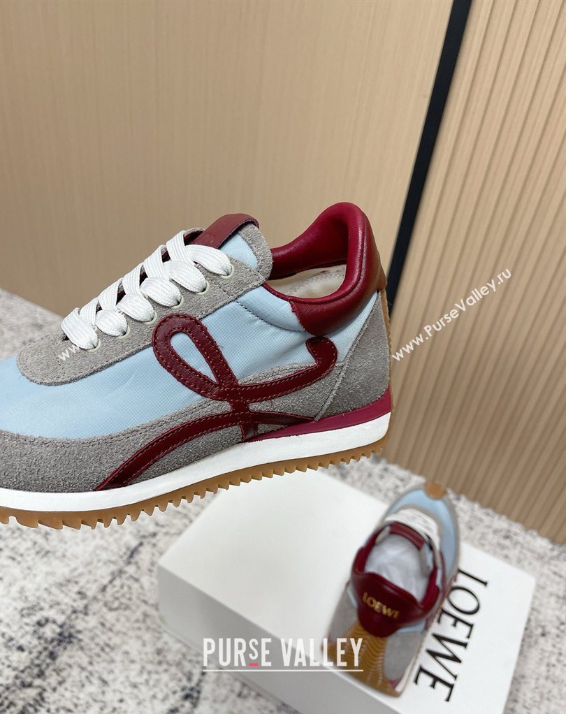 Loewe Flow Runner Sneakers in Nylon and Suede Blue/Grey 45 2026 0226 (MD-260226055)