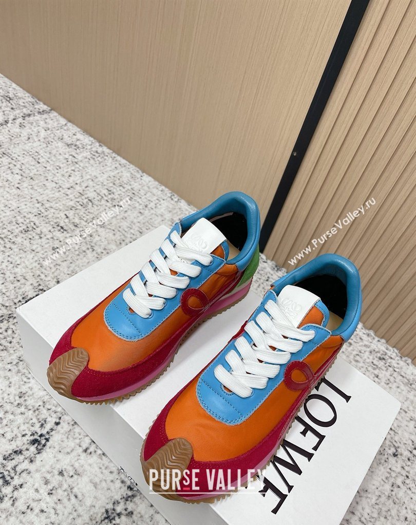 Loewe Flow Runner Sneakers in Nylon and Suede Multicolor 46 2026 0226 (MD-260226056)