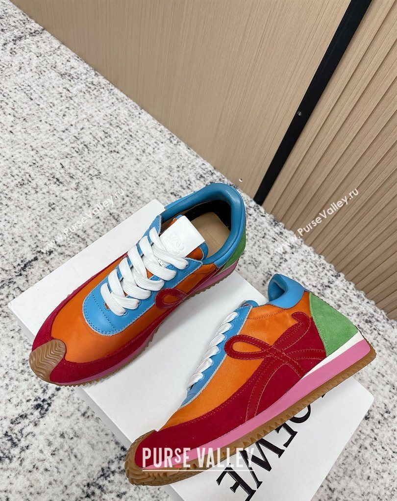 Loewe Flow Runner Sneakers in Nylon and Suede Multicolor 46 2026 0226 (MD-260226056)