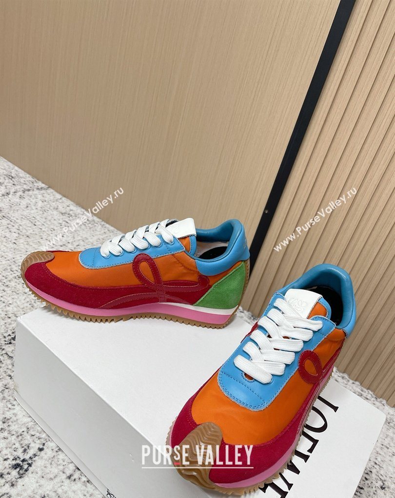 Loewe Flow Runner Sneakers in Nylon and Suede Multicolor 46 2026 0226 (MD-260226056)