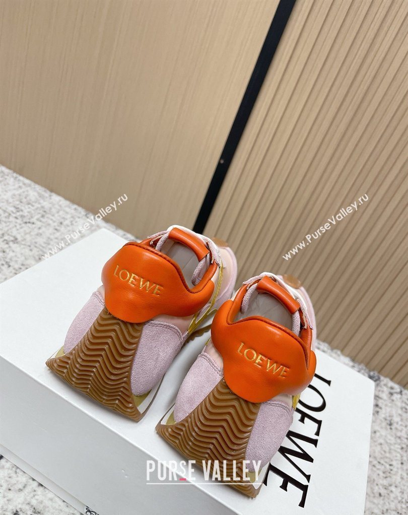 Loewe Flow Runner Sneakers in Nylon and Suede Pink/Purple 2026 0226 (MD-260226057)