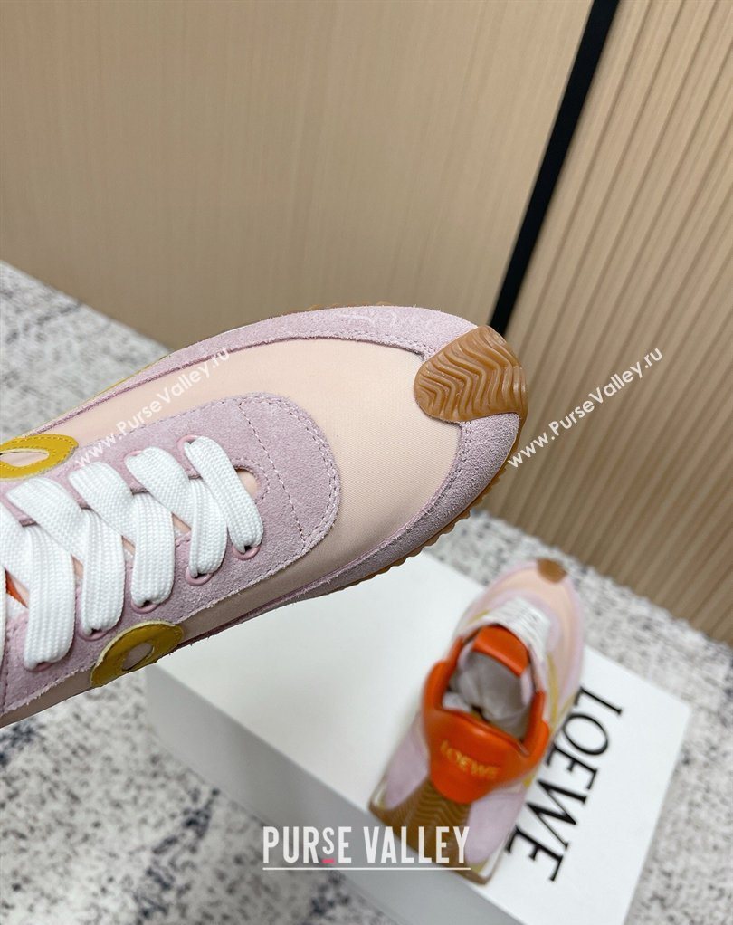 Loewe Flow Runner Sneakers in Nylon and Suede Pink/Purple 2026 0226 (MD-260226057)