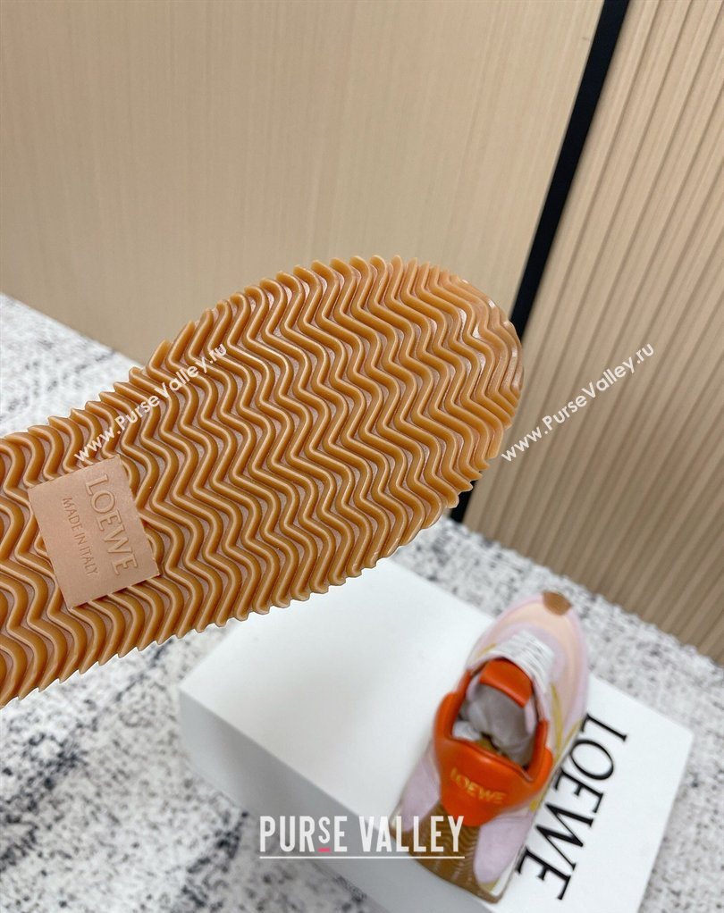 Loewe Flow Runner Sneakers in Nylon and Suede Pink/Purple 2026 0226 (MD-260226057)