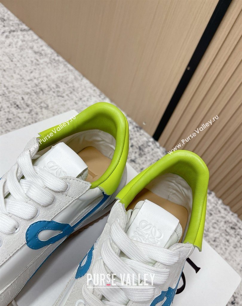 Loewe Flow Runner Sneakers in Nylon and Suede White 56 2026 0226 (MD-260226066)