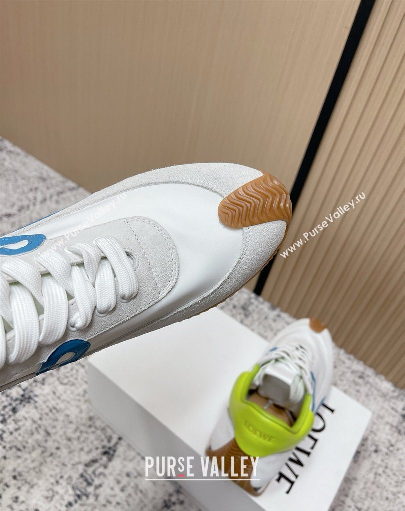 Loewe Flow Runner Sneakers in Nylon and Suede White 56 2026 0226 (MD-260226066)