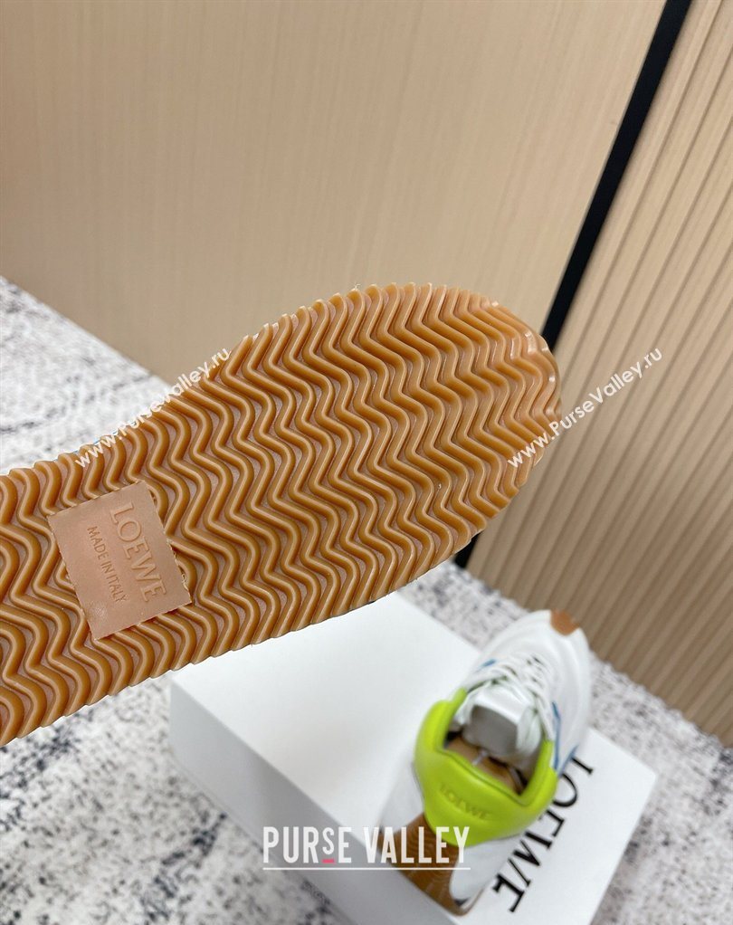 Loewe Flow Runner Sneakers in Nylon and Suede White 56 2026 0226 (MD-260226066)