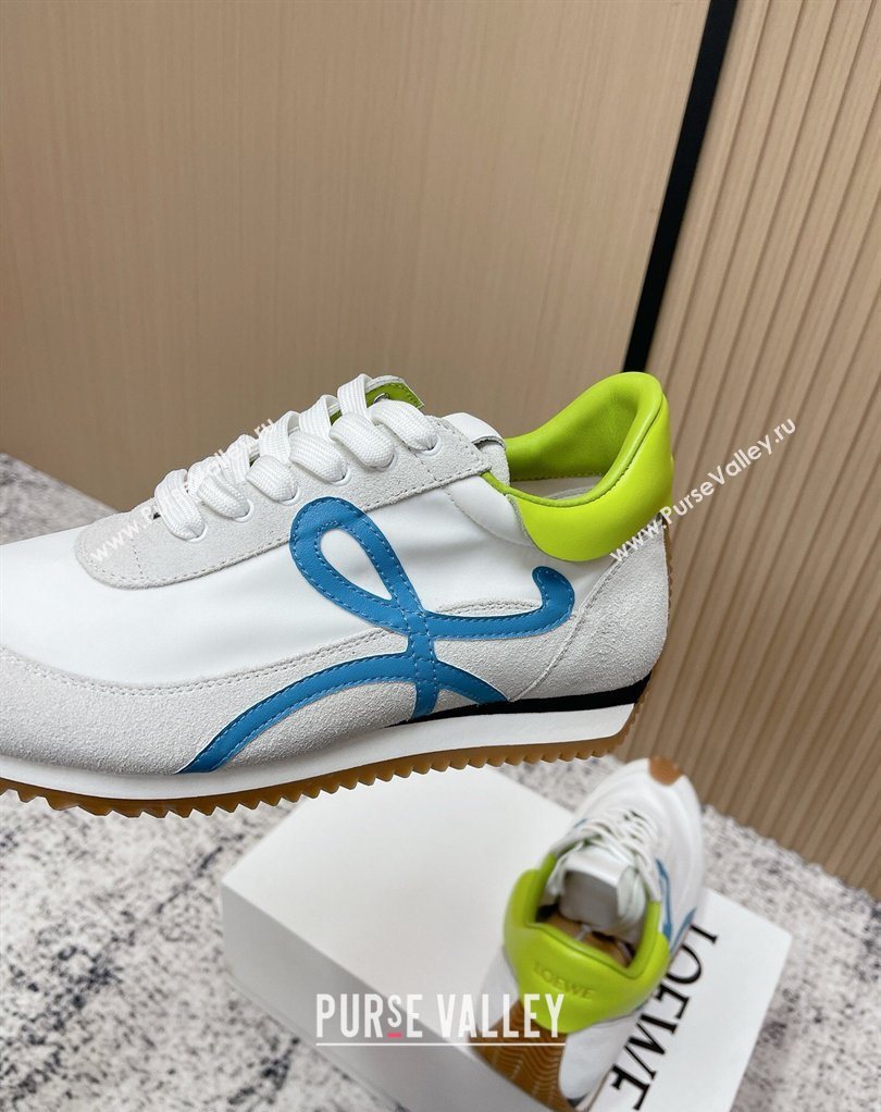 Loewe Flow Runner Sneakers in Nylon and Suede White 56 2026 0226 (MD-260226066)