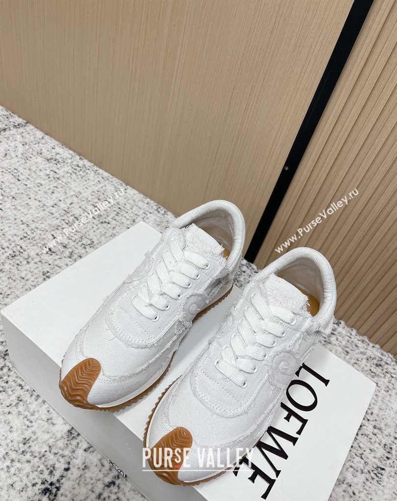 Loewe Flow Runner Sneakers in Denim with Bow White 2026 0226 (MD-260226070)
